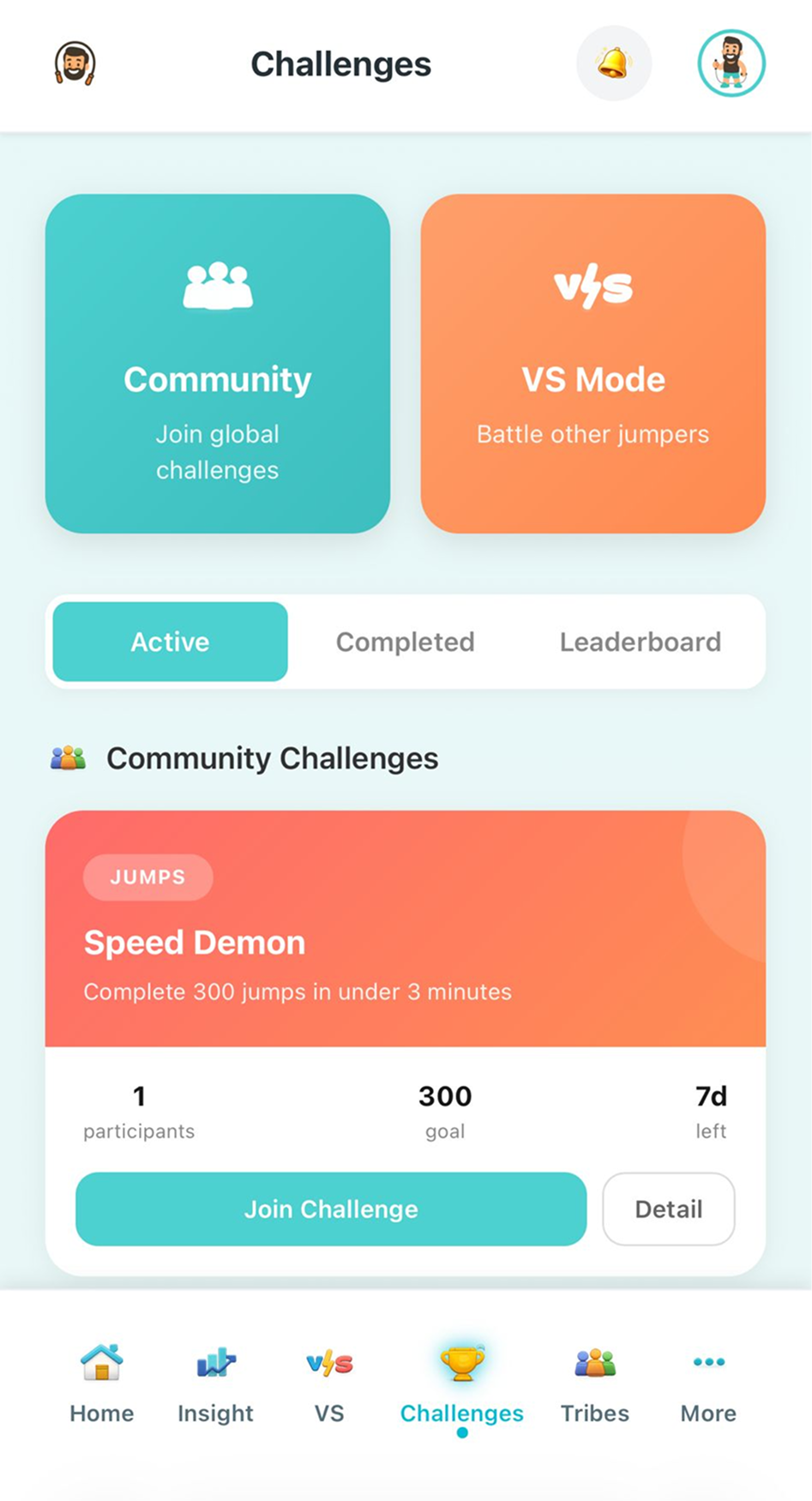 Challenges & Goals screenshot